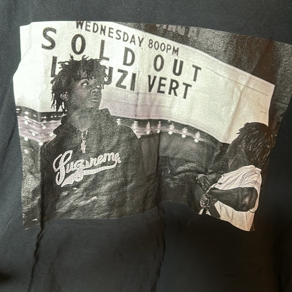 NWOT Plaboi Carti X Lil Uzi Vert Black Oversized Tee Size 2XL - Picture 3 of 4